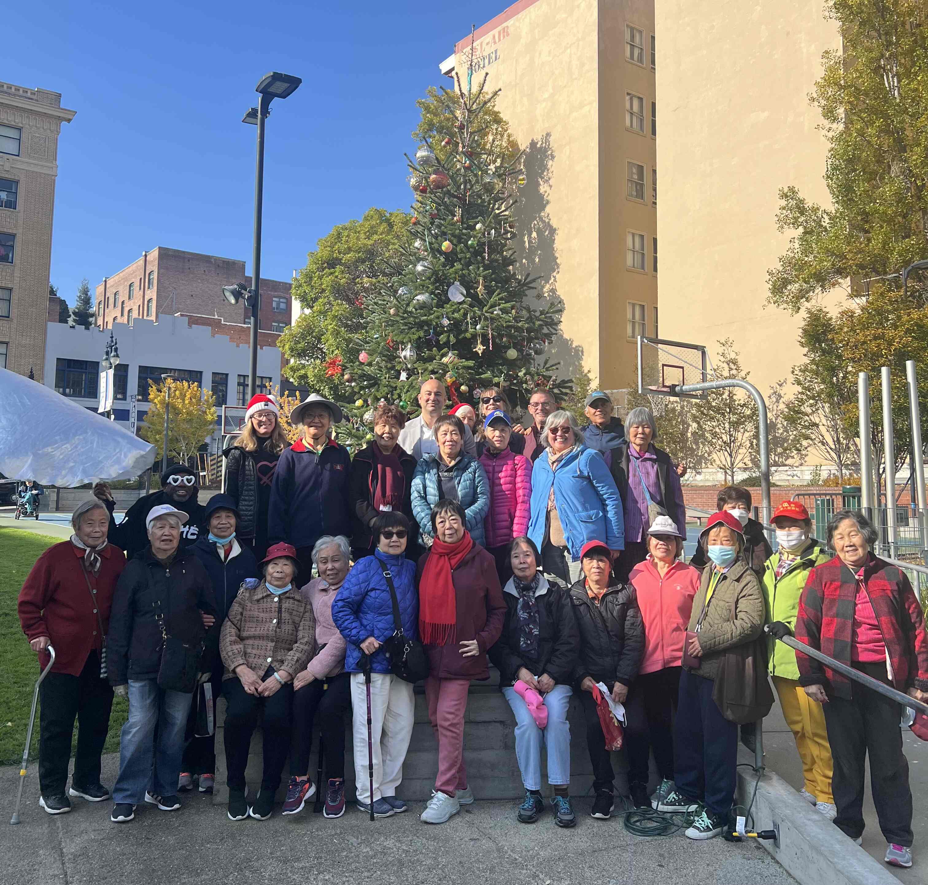 Tenderloin holiday tree decorating